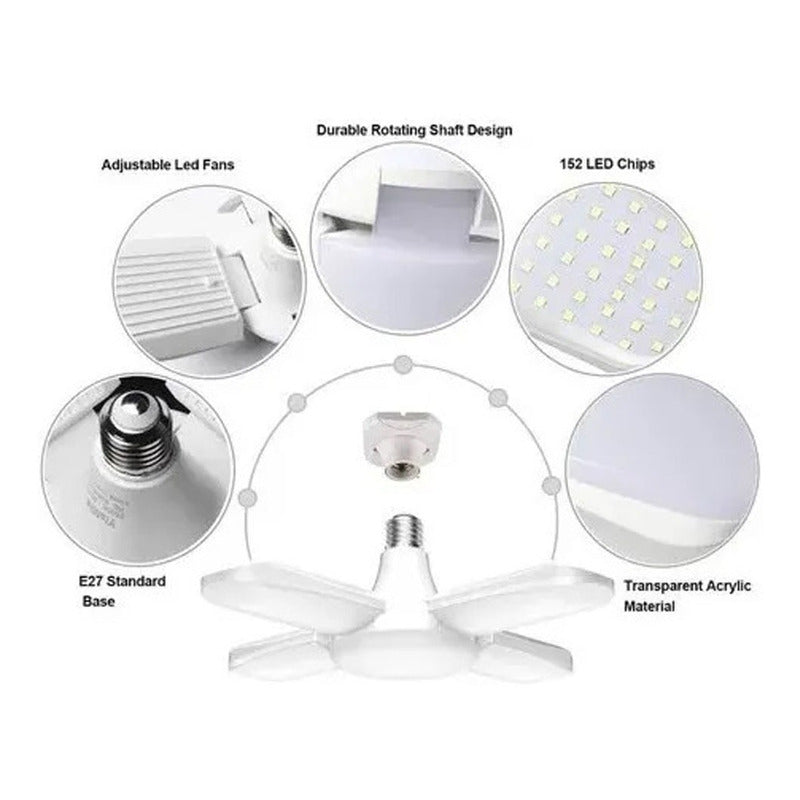 Lámparas Led Bombillos Lamparas De Techo Decorativos 4 Aspas