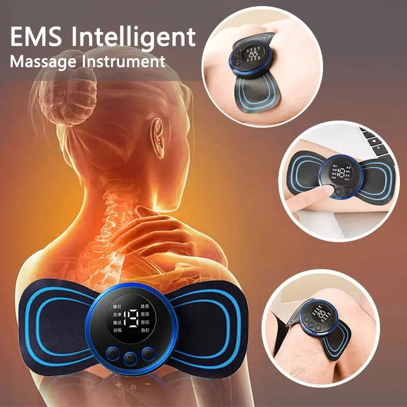 Masajeador Portátil Recargable Para Dolor De Espalda, Cuello Y Espalda, Color Negro