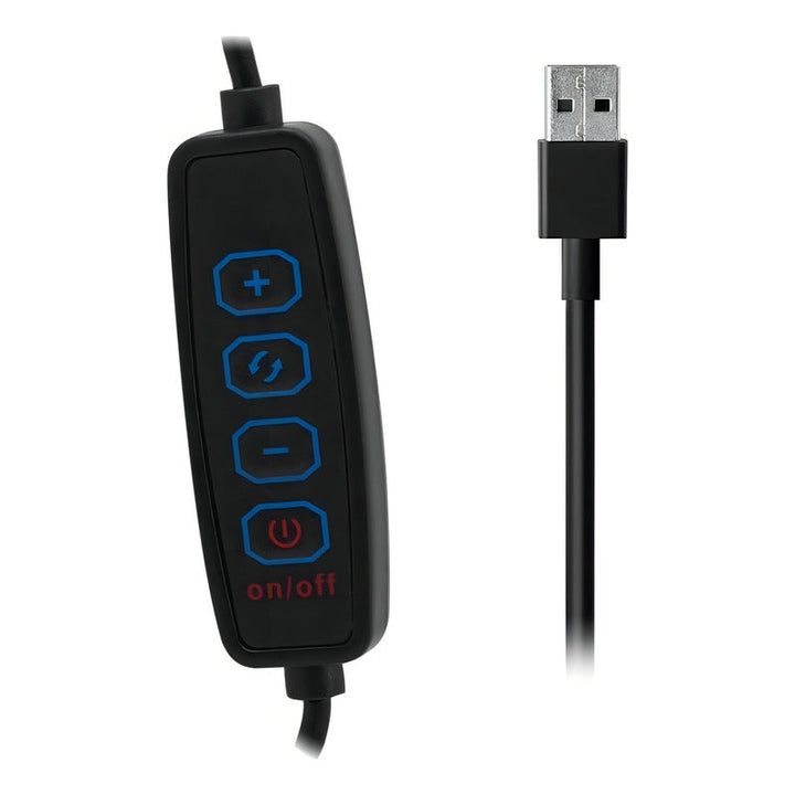 Diaz Home Dxltripled210 Aro De Luz 26 Cm Con Trípode Profesional 2 Metros De Altura Color De La Estructura Negro 220v