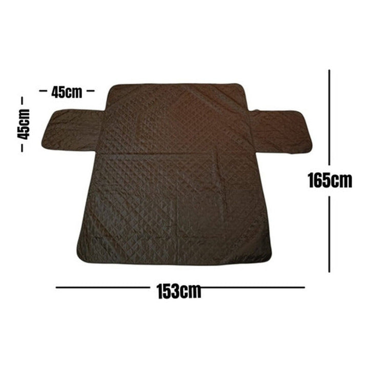 Funda Cobertor ,cubre Sofa Protector Reversible 1 Cuerpo Color Marrón