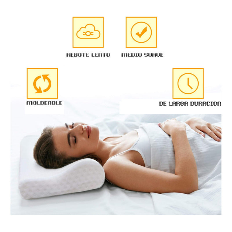 Almohada De Aloe Vera Ortopédica Cool Pillow Indeformable Marca One Pixel Blanca