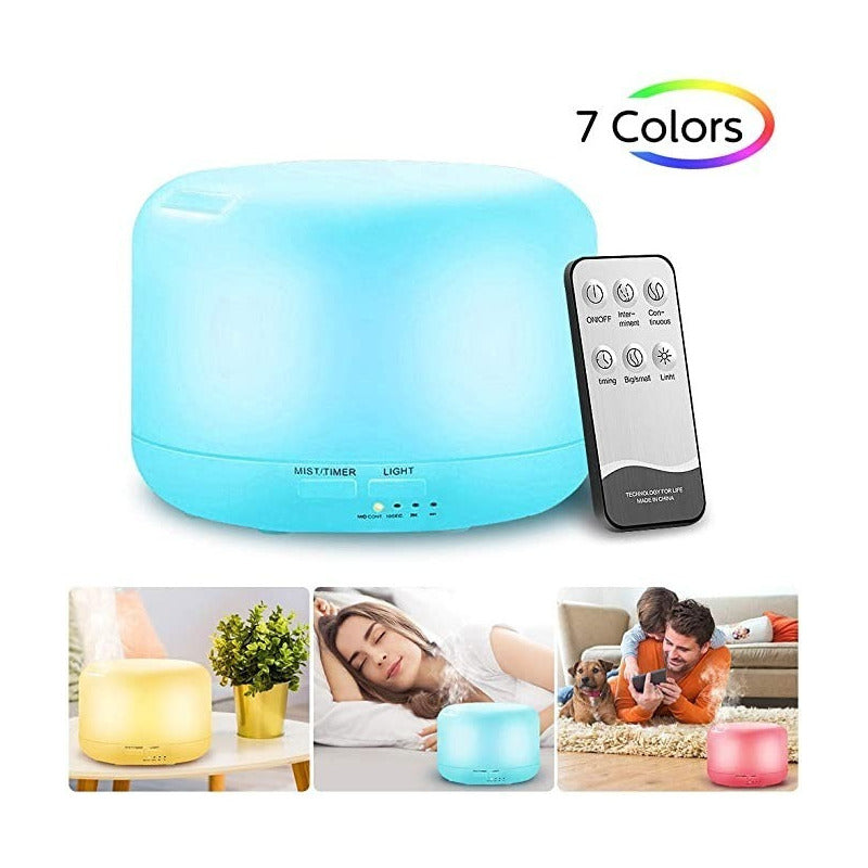 Humidificador Difusor Aromaterapia 8 Luces Led Ultrasonico