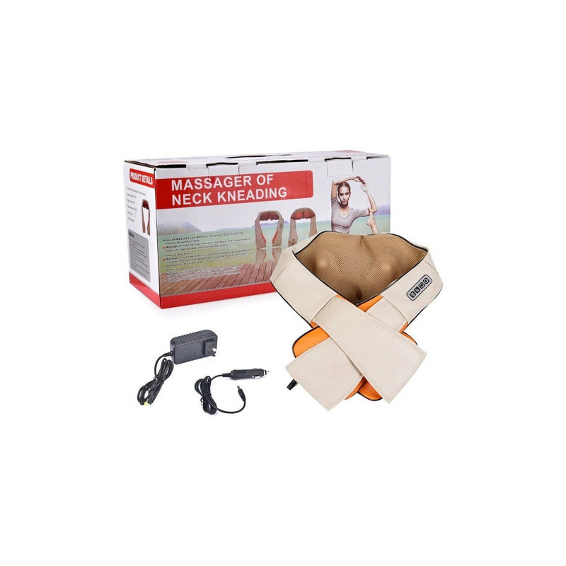 Masajeador Cervical Electrico Espalda Cuello Vibracion Color Nude