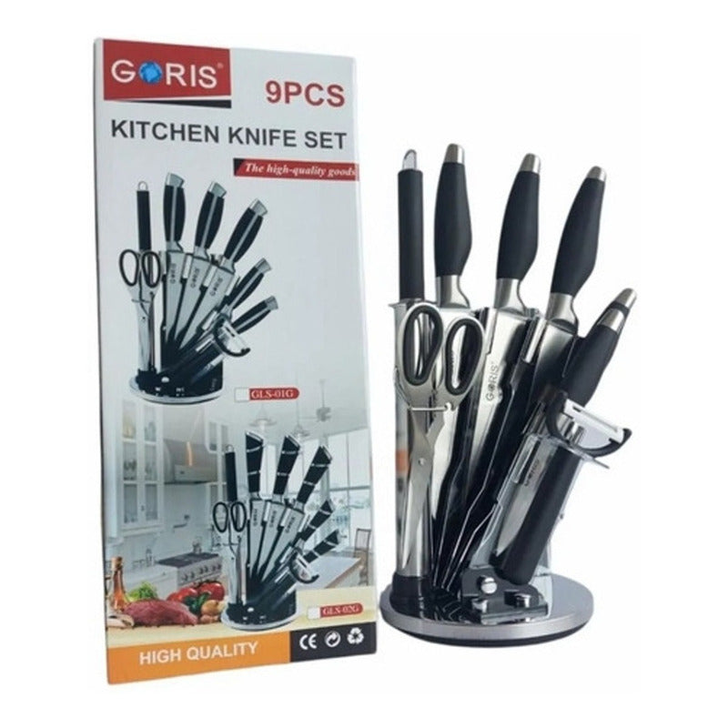 Set Juego Cuchillos 9 Piezas Winsor Acero Inoxidable