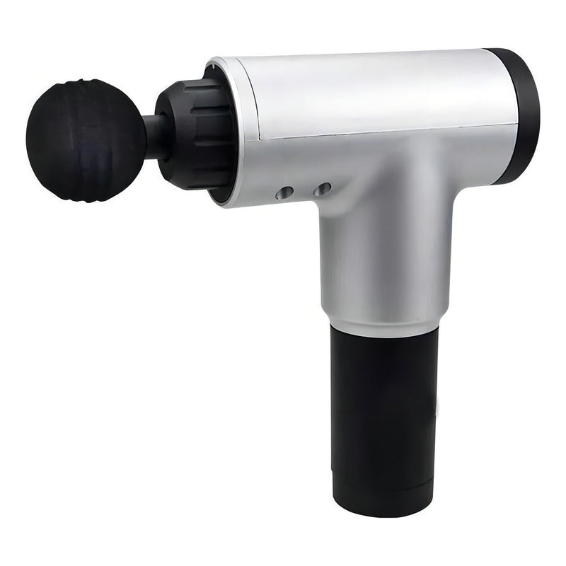 Masajeador Muscular Fascial Gun Kh-320 Vibratorio 4 Cabeza Color Plateado/negro 220v