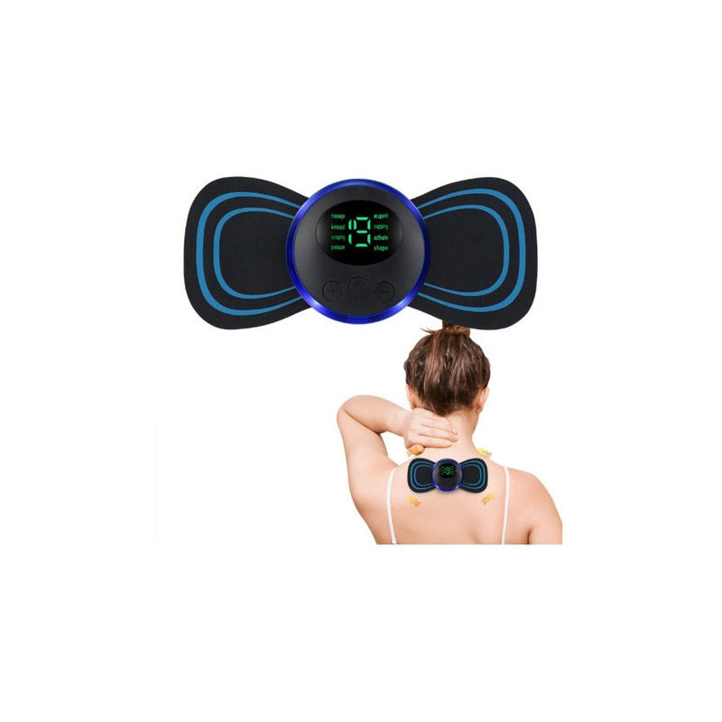 Masajeador Portátil Recargable Para Dolor De Espalda, Cuello Y Espalda, Color Negro