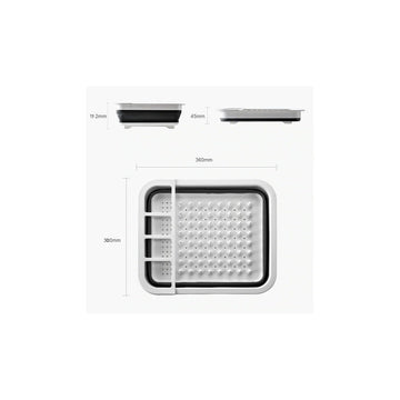 Secaplatos Escurridor De Platos Silicona Plegable Vajilla Color Gris