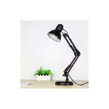 Lampara De Escritorio Doble Uso Articulada Pie + Soporte Color De La Estructura Negra