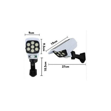 Lámpara Led Panel Solar Y Sensor De Movimiento Tipo Cámara