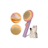 Cepillo Peine Removedor De Pelo Para Mascotas Gatos Perros Color Morado
