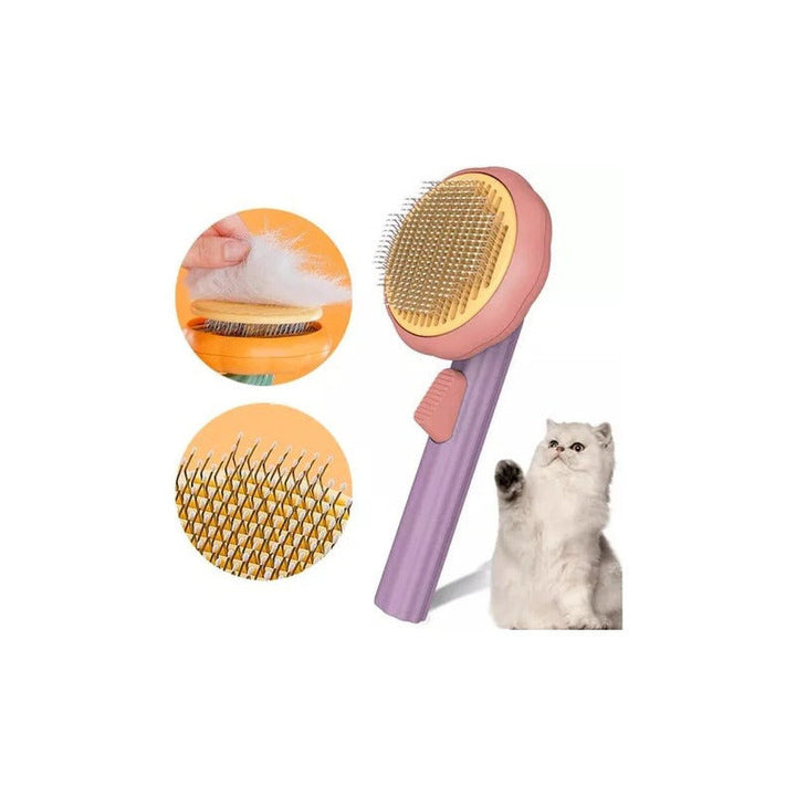 Cepillo Peine Removedor De Pelo Para Mascotas Gatos Perros Color Morado