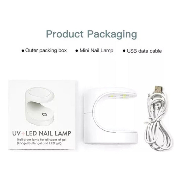 Mini Lampara Uñas Led Gel Acrilico Luz Uv