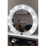 Espejo Tocador Redondo 9 Bombillas Led Ajustable Maquillaje