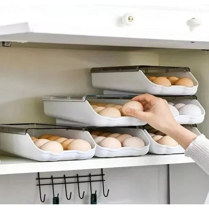 Organizador De Huevos Soporte De Cocina Estante Transparente