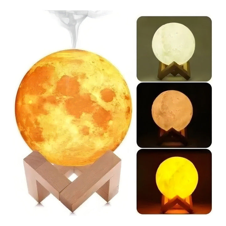 Humificador Difusor Aroma Lámpara Luna Luces Led Eléctrico Color Segun Disponibilidad 110v