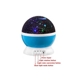 Lampara Rotatoria Proyector Cielo Estrellas Noche Dormir Luz Estructura Unisex