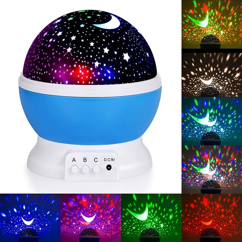 Lampara Rotatoria Proyector Cielo Estrellas Noche Dormir Luz Estructura Unisex