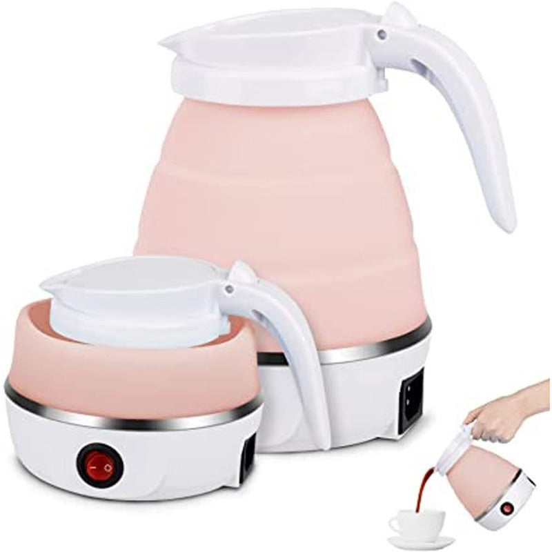 Hervidor Dagua Plegable Tetera Portátil Calentador 600ml Ros