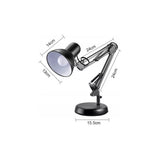 Lampara De Escritorio Doble Uso Articulada Pie + Soporte Color De La Estructura Negra