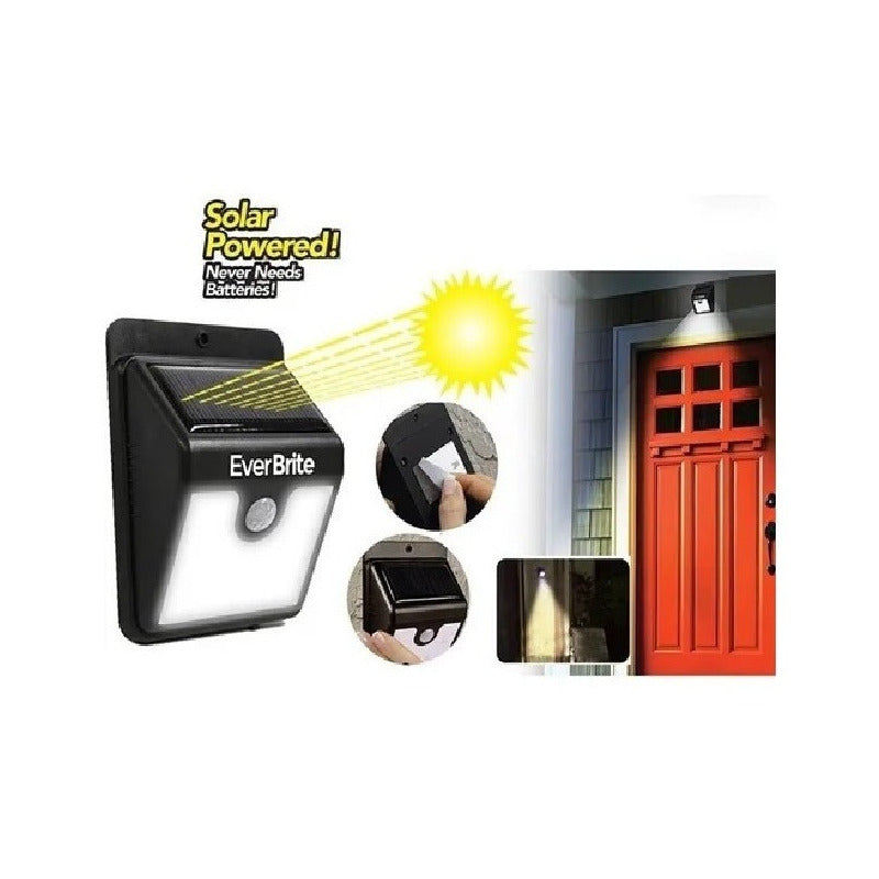 Luz Led Exteriores Recargable Energia Solar Sensor