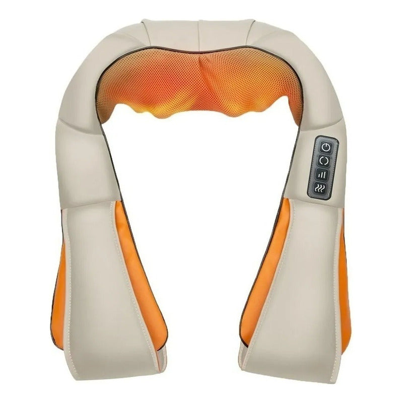Masajeador Cervical Electrico Espalda Cuello Vibracion Color Nude