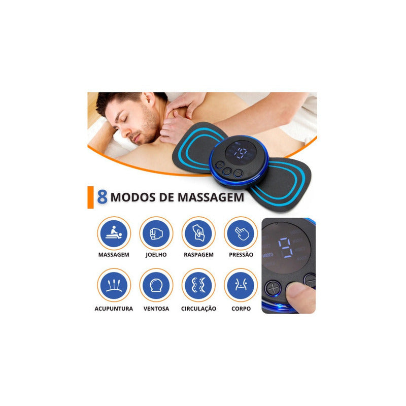 Masajeador Portátil Recargable Para Dolor De Espalda, Cuello Y Espalda, Color Negro