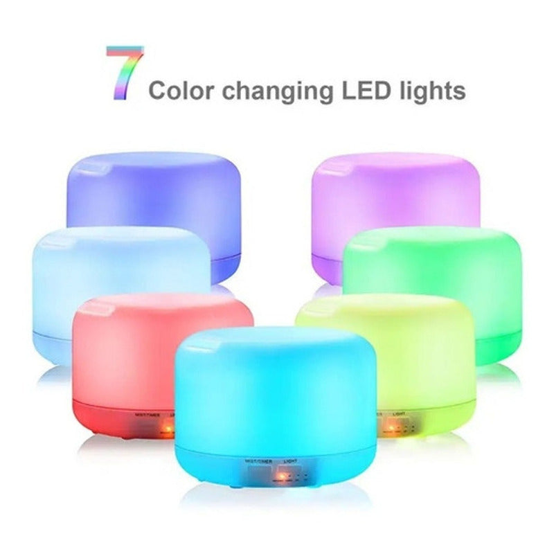 Difusor Aroma Grande 500 Ml Ambientador Luz Led Color 4420