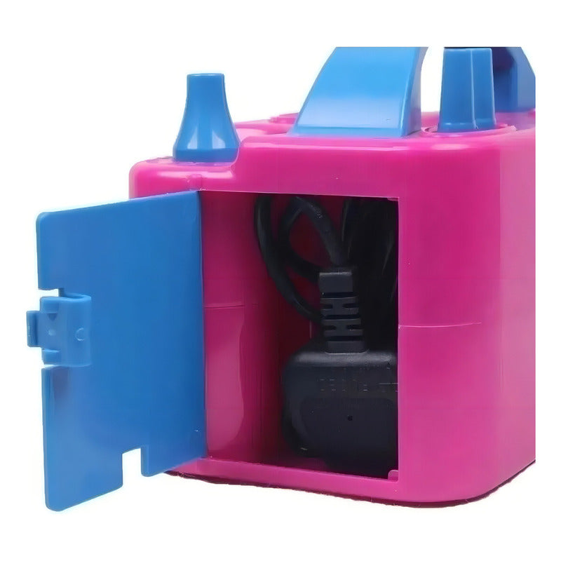Fucsia 600w Bombas Inflador Globos Electrico Doble Boquilla