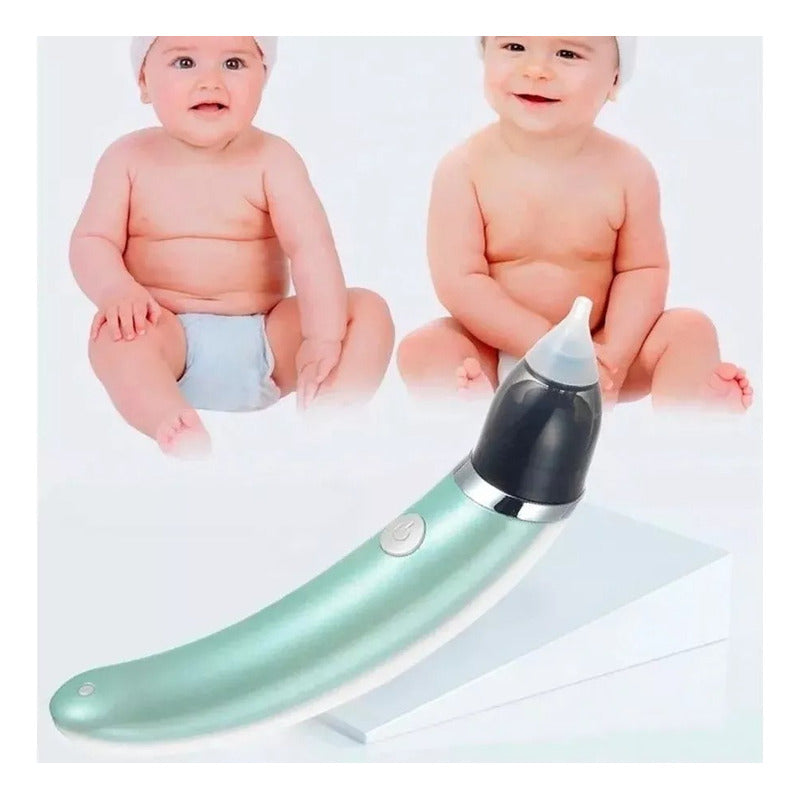 Aspirador Nasal Para Bebes, Saca Mocos, Extractor Eléctrico Color Verde