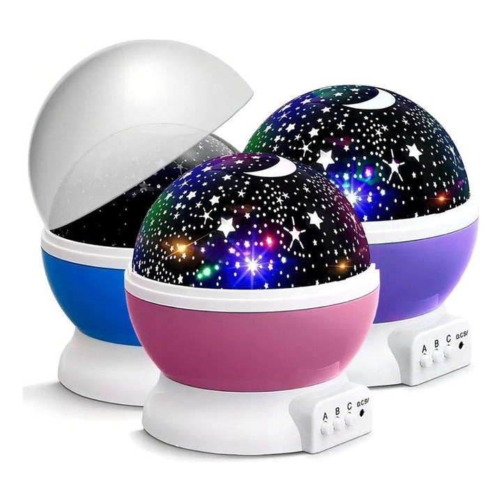 Lampara Rotatoria Proyector Cielo Estrellas Noche Dormir Luz Estructura Unisex