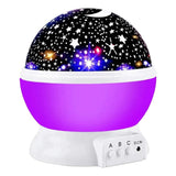 Lampara Proyector Rotatoria Cielo Estrellas Noche Alumbra Color De La Estructura Morada