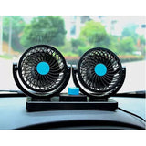 Ventilador Dual Para Carro Auto Interior 360° Cigarrera