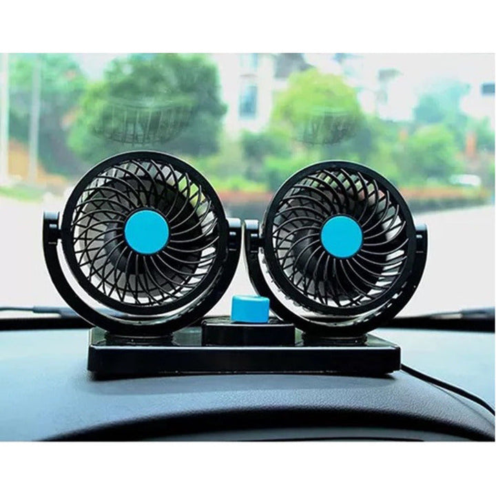 Ventilador Dual Para Carro Auto Interior 360° Cigarrera
