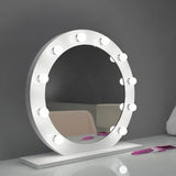 Espejo Tocador Redondo 9 Bombillas Led Ajustable Maquillaje