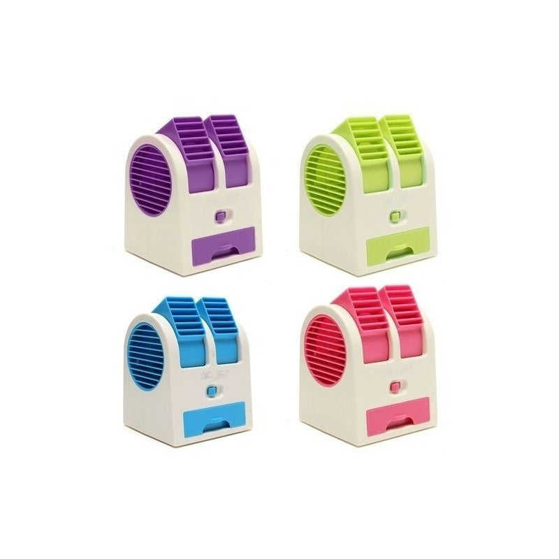 Aire Acondicionado Portaril Mini Ventilador Dos Turbinas Usb