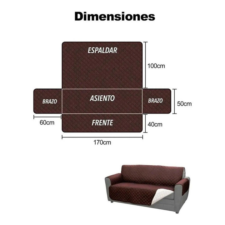 Cubre Sofa 1 , 2 Y 3 Puestos Combo Todo En 1