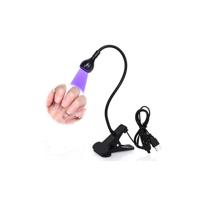 Lampara Uv Led De Secado De Uñas Brazo Flexible Y Clip Color