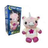 Peluch Luminoso Star Belly Proyector De Luz Unicornio Blanco