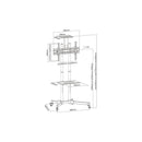 Soporte Pedestal Televisor Hasta 65 Pulgadas Color Negro