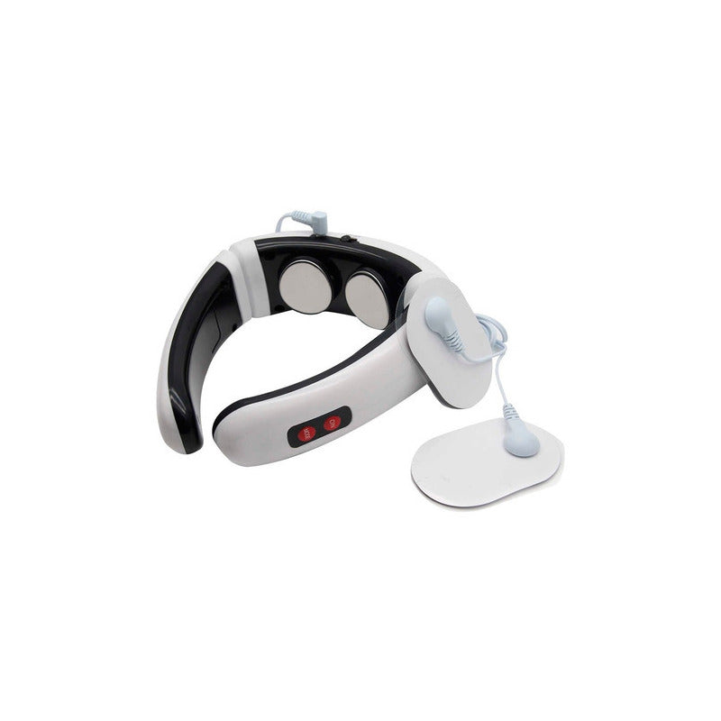 Masajeador Inalámbrico De Cuello Espalda Cervical Electrodos Color Blanco 3.5v