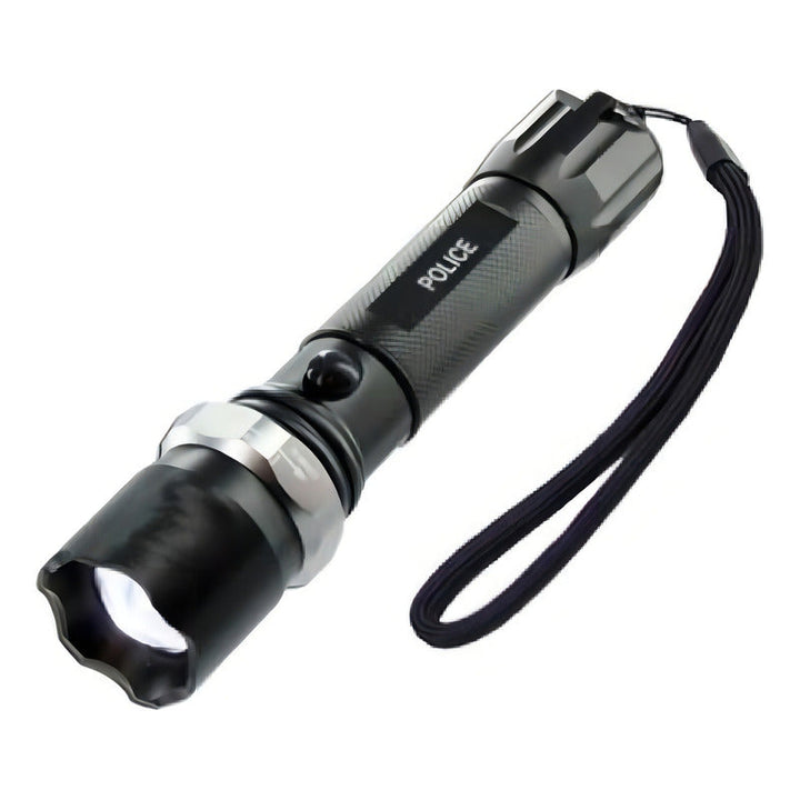 Lampara O Linterna Tactica Police Swat Recargable Led Swat Linterna Negro Luz Amarilla