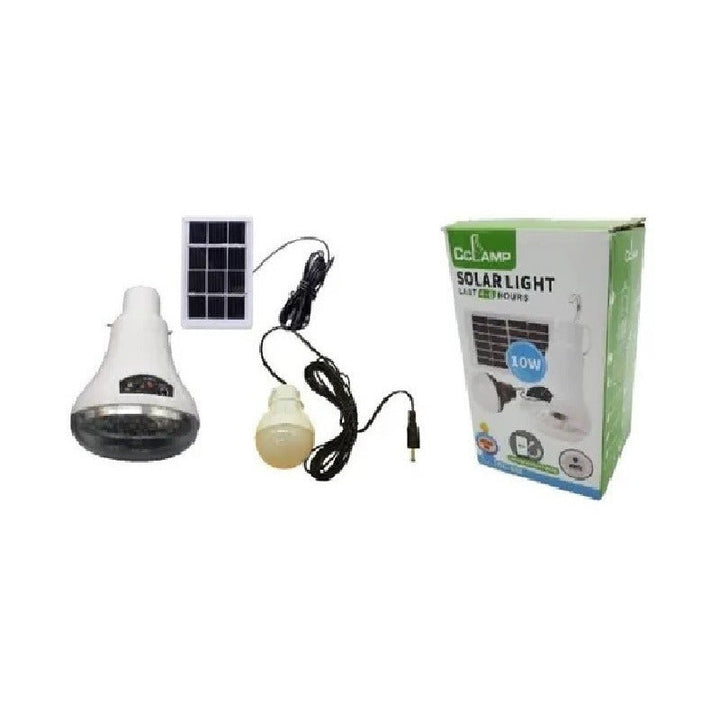 Kit 2 Bombillos Recargable Panel Solar Carga Celular 4 Horas