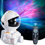Lampara Astronauta Proyector De Galaxia Nebulosa Y Estrellas Estructura Blanco Pantalla Negro 110v