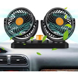 Ventilador Dual Para Carro Auto Interior 360° Cigarrera