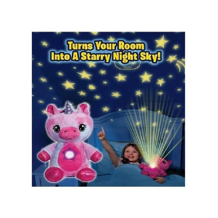 Peluche Luminoso Star Belly Proyector De Luz Unicornio Rosa