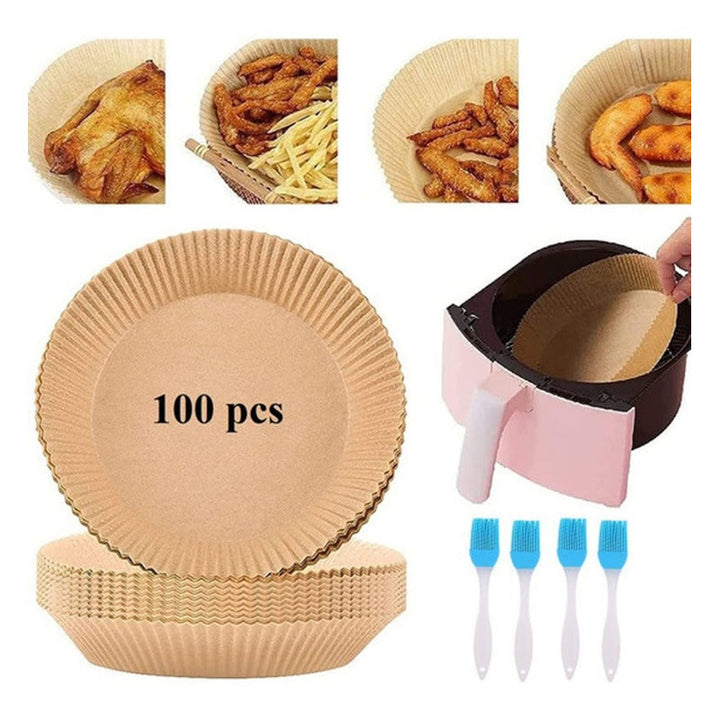 Papel Protector Freidora Aire Molde No Residuos Asar Hornear