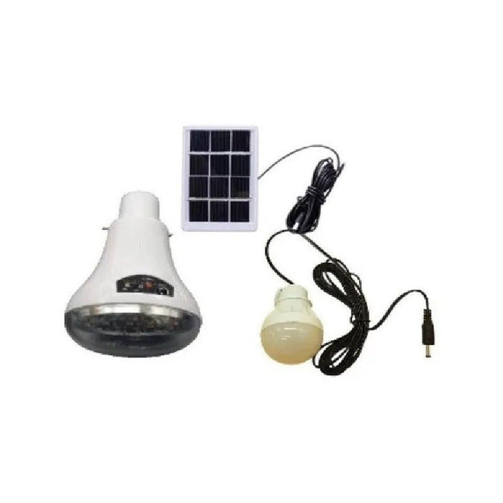 Kit 2 Bombillos Recargable Panel Solar Carga Celular 4 Horas