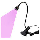 Uv Clipon Lampara Uv Led De Secado De Uñas Brazo Flexible Y Clip Color Negra/ Silver 5v