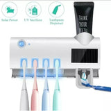 Porta Cepillo Dispensador De Crema Dental Con Esterilizador