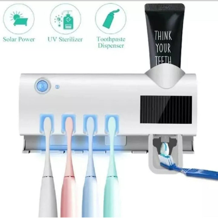 Porta Cepillo Dispensador De Crema Dental Con Esterilizador